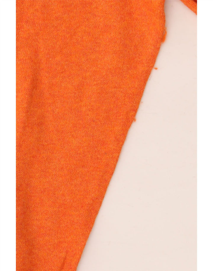 Lyle & Scott Herre sweater med rund hals, stor orange bomuld