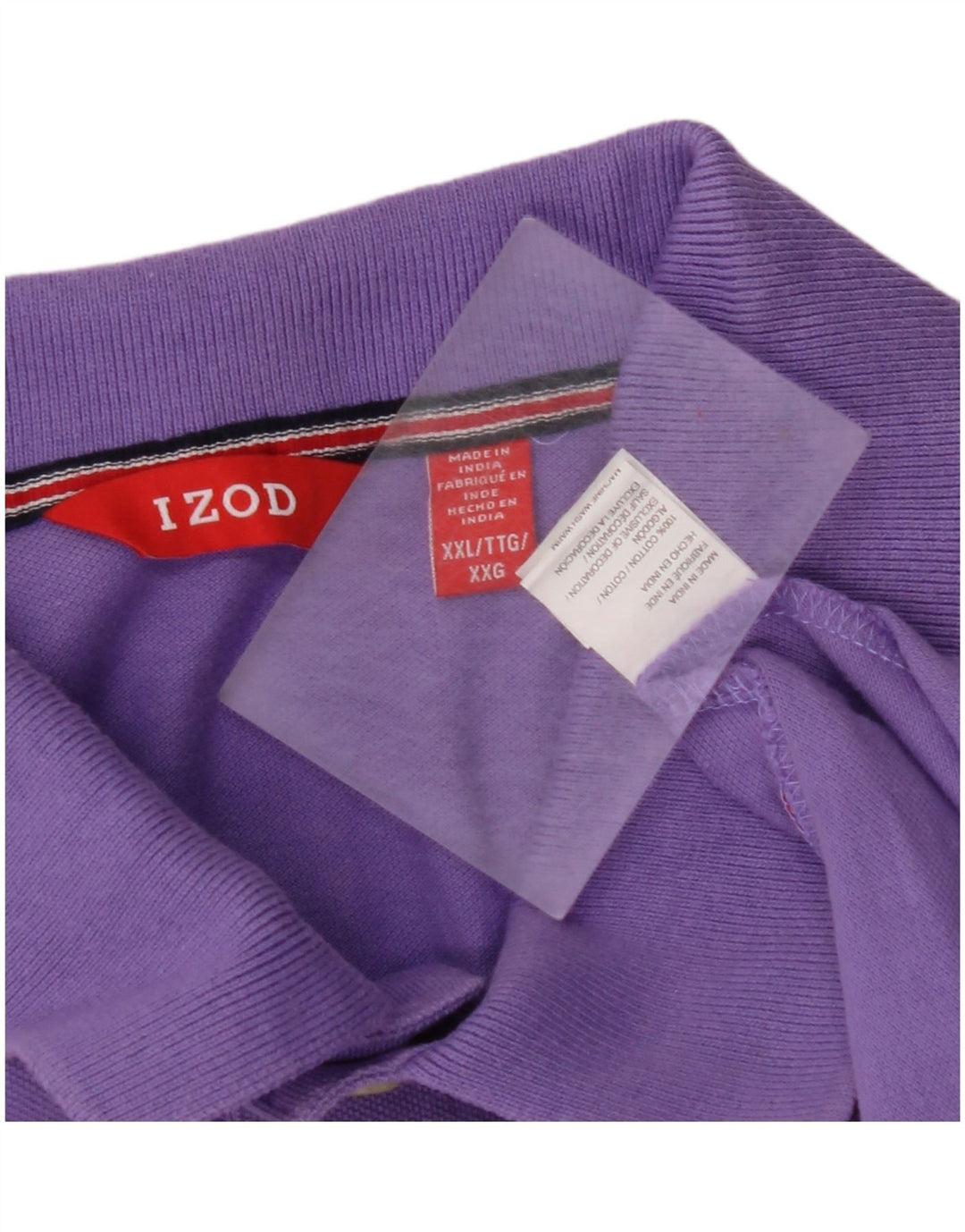 IZOD Poloskjorte til mænd 2XL Lilla Bomuld