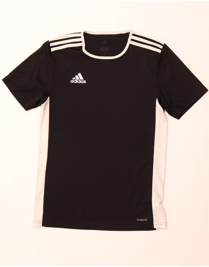 ADIDAS Herre Climalite T-Shirt Top Lille sort Colourblock Polyester