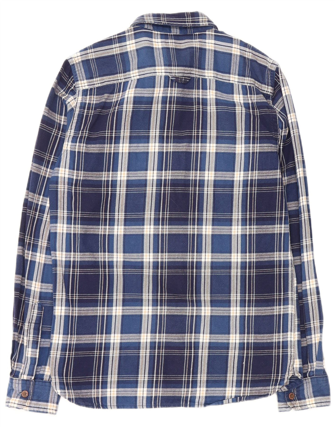 SUPERDRY Flanelskjorte til mænd, lille blå ternet bomuld