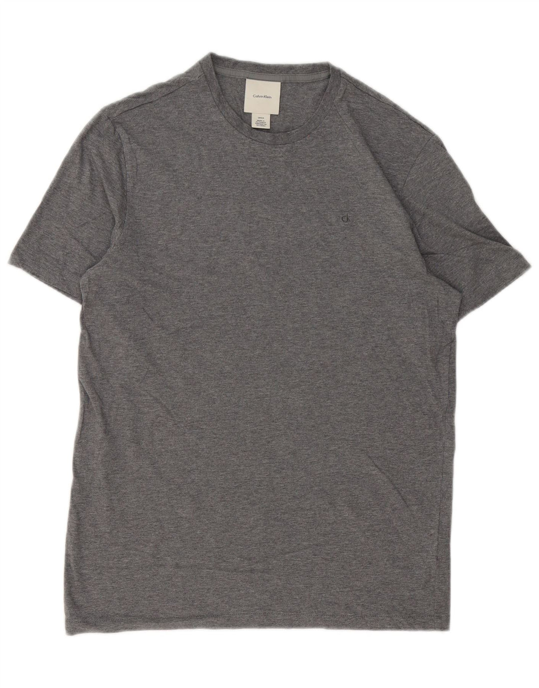 Calvin Klein Herre T-Shirt Top Lille Grå Bomuld
