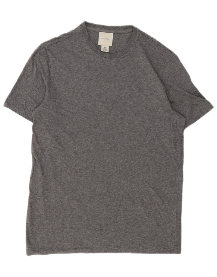 Calvin Klein Herre T-Shirt Top Lille Grå Bomuld