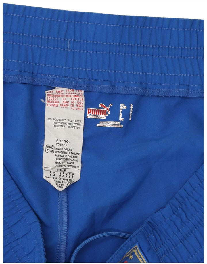 Puma Herre Italia grafiske sportsshorts store blå polyester
