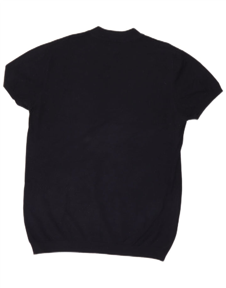 Zara Herre T-Shirt Top Stor Marineblå