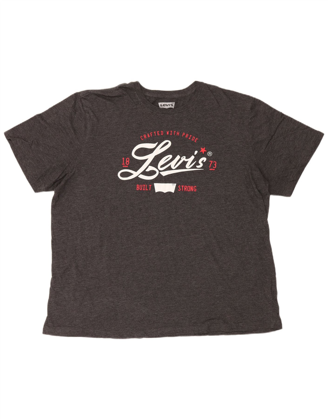 Levi's Herre grafisk T-shirt Top 2XL Grå Bomuld