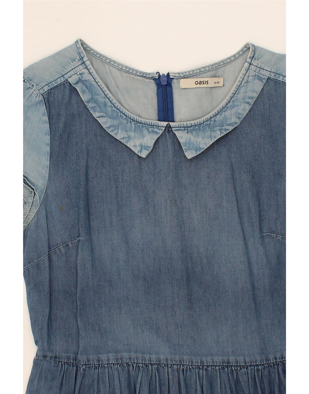 OASIS Womens Denim Dress UK 10 Small  Blue Vintage Oasis and Second-Hand Oasis from Messina Hembry 
