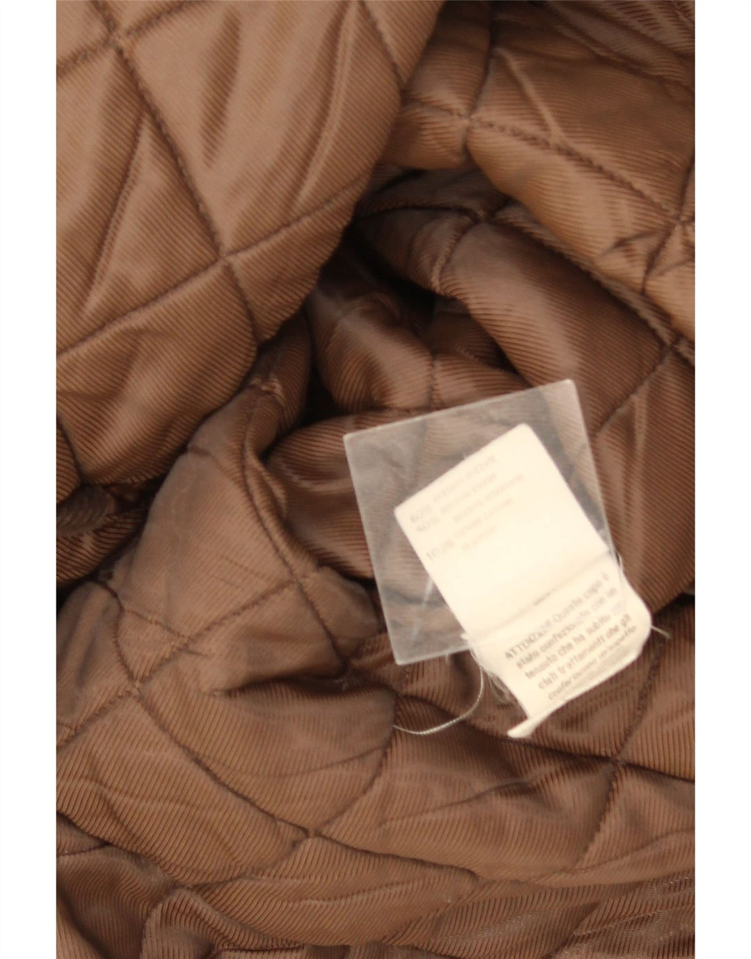 Les Copains Quiltet overfrakke til kvinder IT 42 Medium Brown Acetate