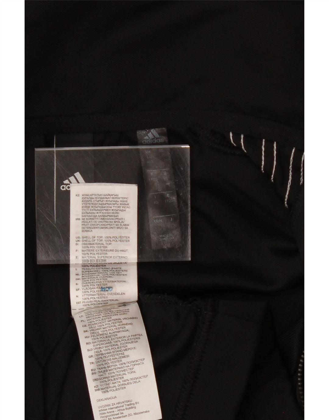 ADIDAS Mens Tracksuit Top Jacket UK 44/46 Large Black Polyester Vintage Adidas and Second-Hand Adidas from Messina Hembry 