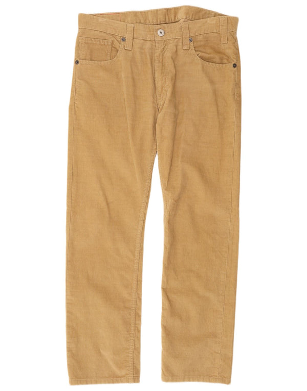 Levi's Herre 504 lige fløjlsbukser W36 L32 Beige bomuld