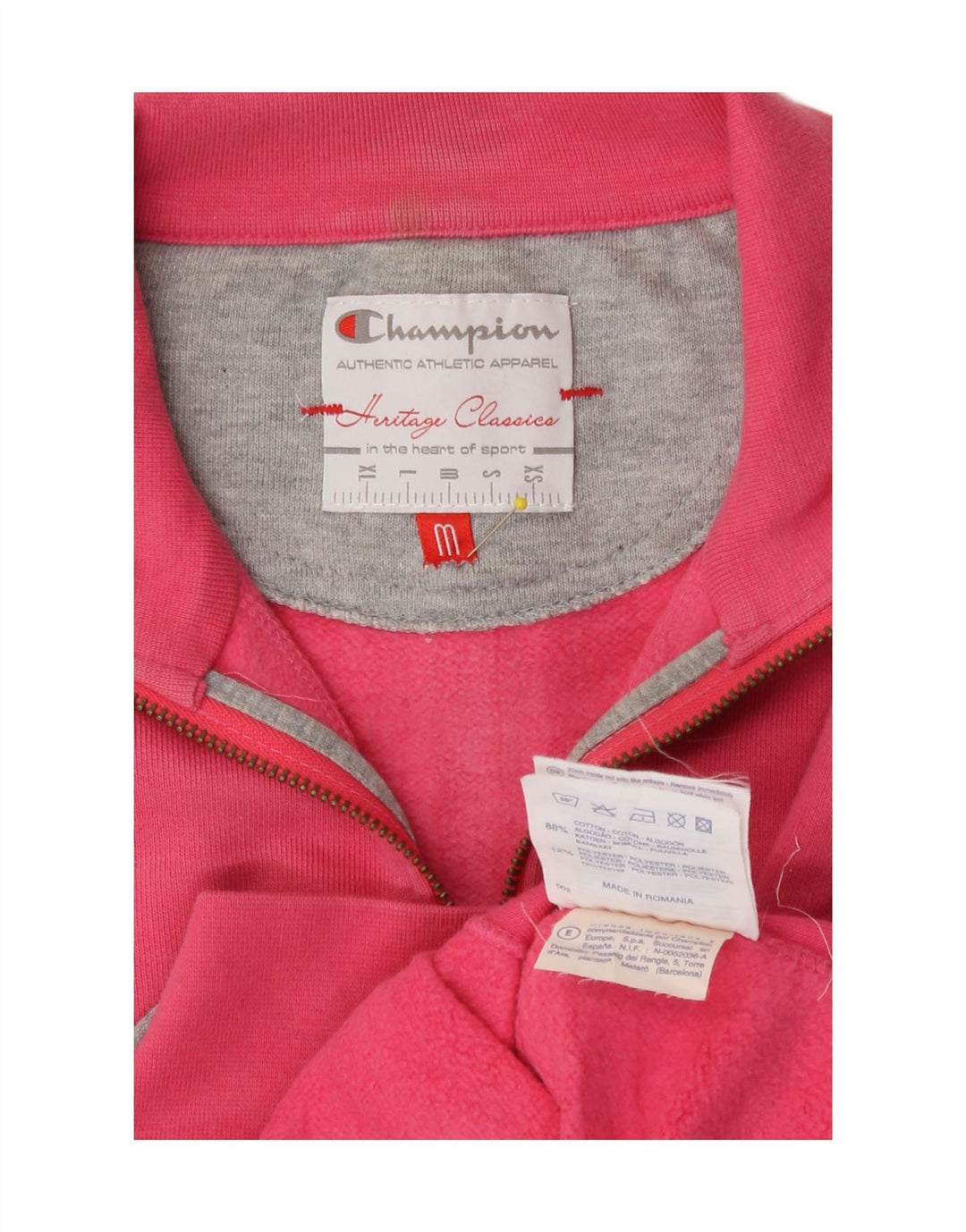 Champion Womens Heritage Classics Træningsdragt Topjakke UK 14 Medium Pink