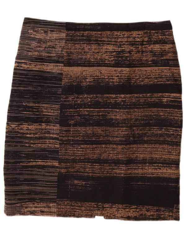 Jigsaw Womens Pencil Skirt UK 12 Medium W32 Sortstribet bomuld