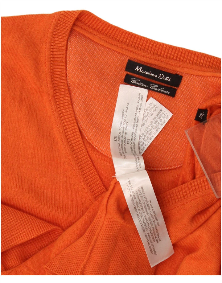 Massimo Dutti Herre V-hals sweater Stor Orange Bomuld
