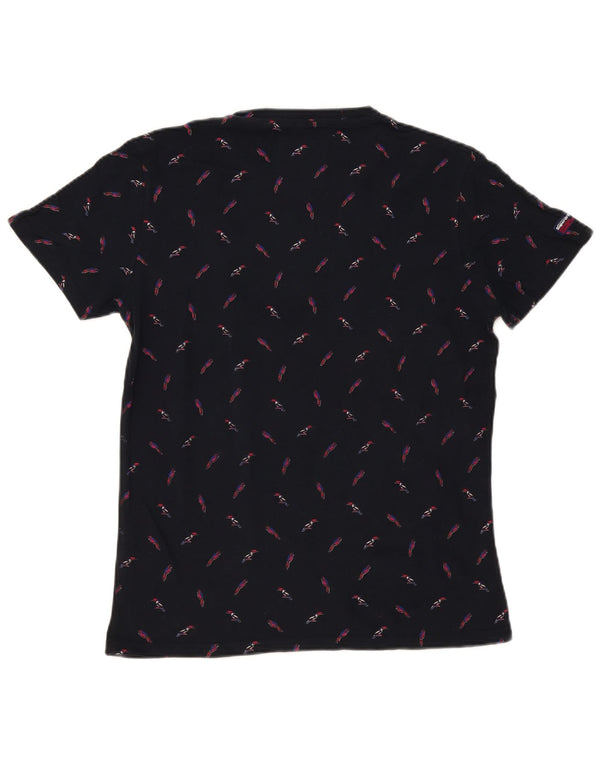 Superdry Grafisk T-shirt til mænd, medium marineblå bomuld