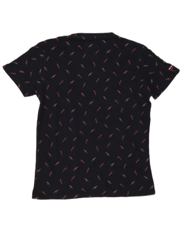 Superdry Grafisk T-shirt til mænd, medium marineblå bomuld