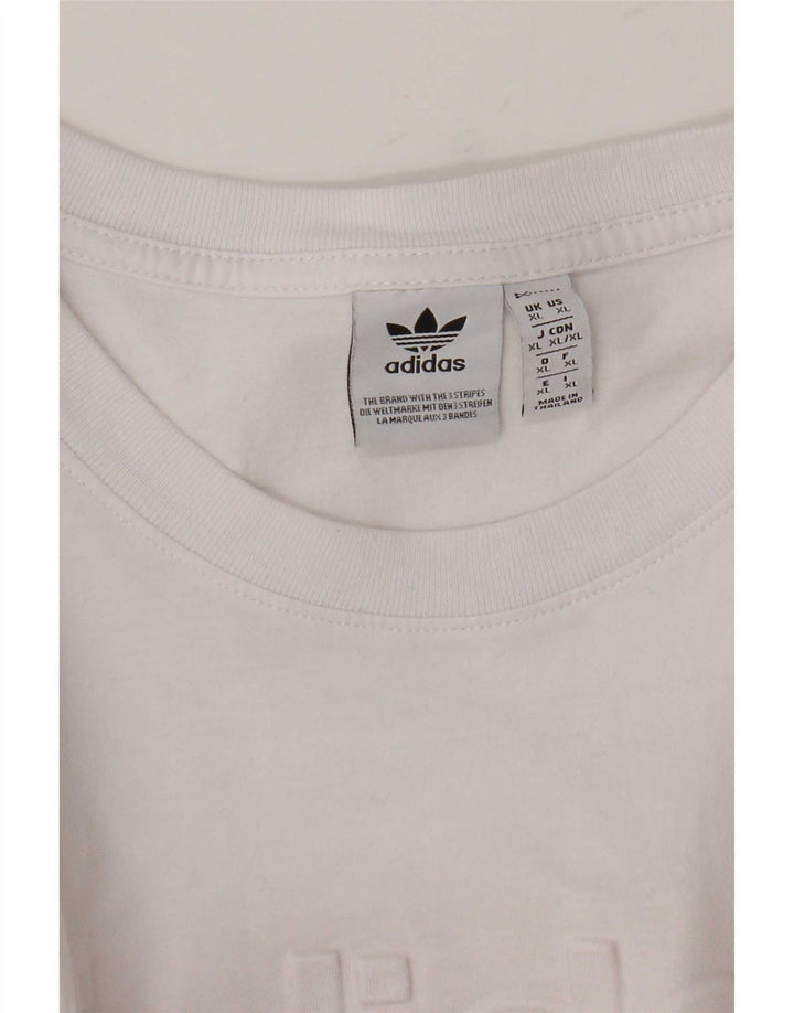 Adidas Herre grafisk T-shirt Top XL Hvid