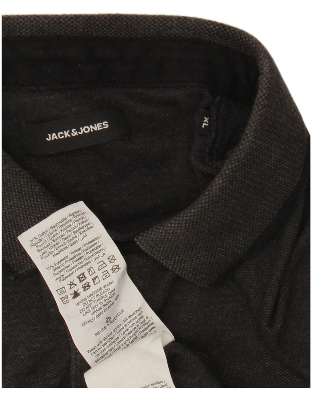 Jack & Jones herre poloshirt XL sort bomuld