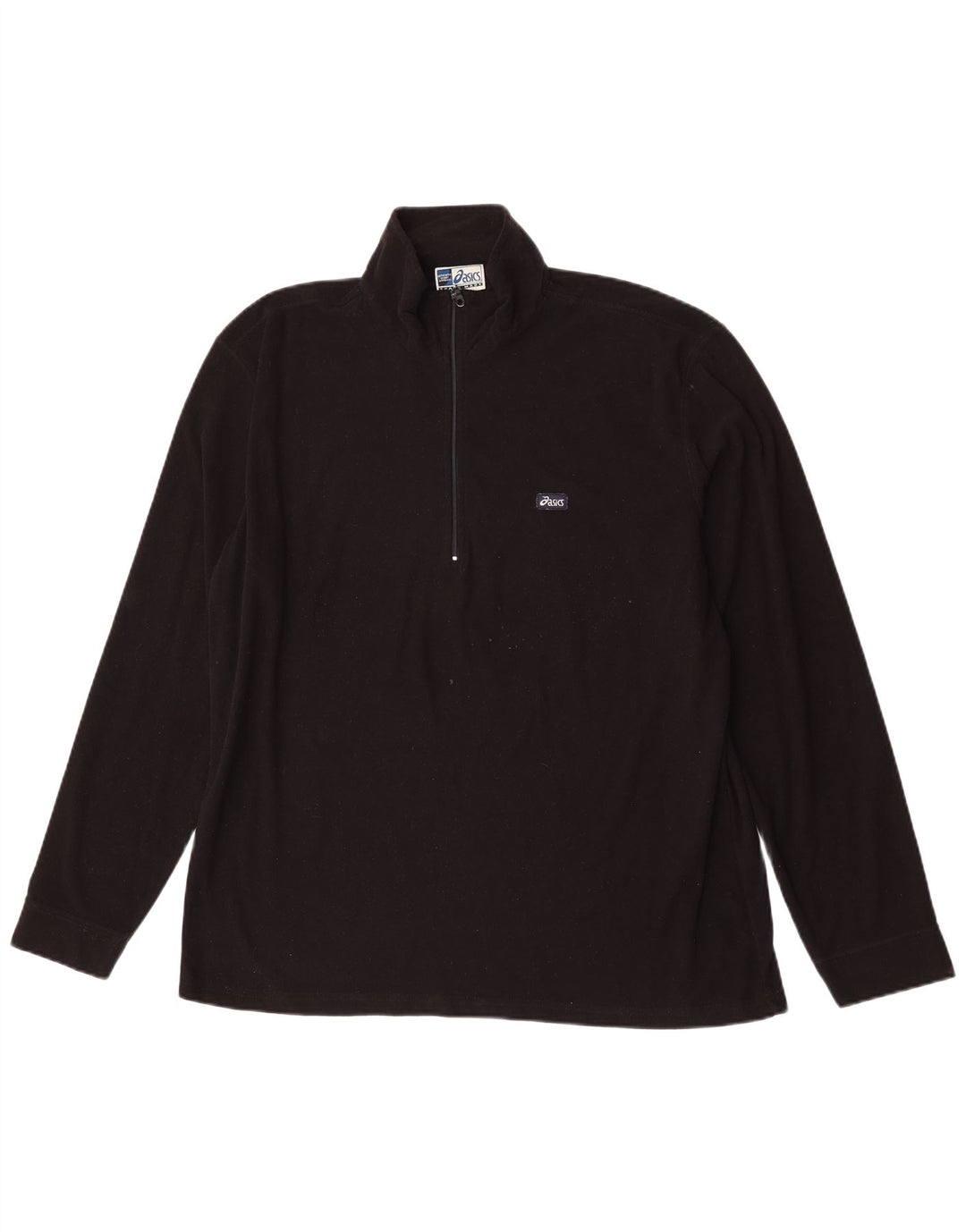 Asics Herre Zip Neck Pullover Træningsdragt Top 2XL Sort Polyester