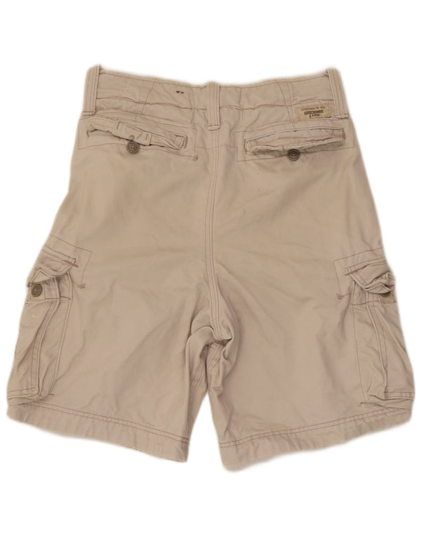 Abercrombie & Fitch Mens Cargo Shorts Medium W30 Beige Cotton