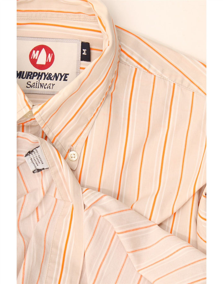 Murphy & Nye Herreskjorte Medium Beige Nålestribet bomuld