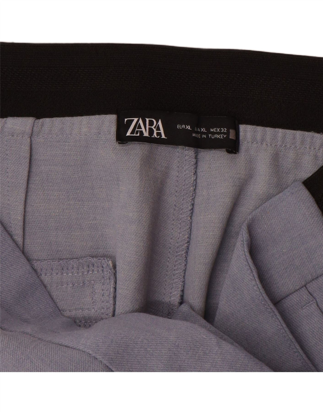 Zara Lige Chinobukser til kvinder XL W32 L27 Blå Polyester