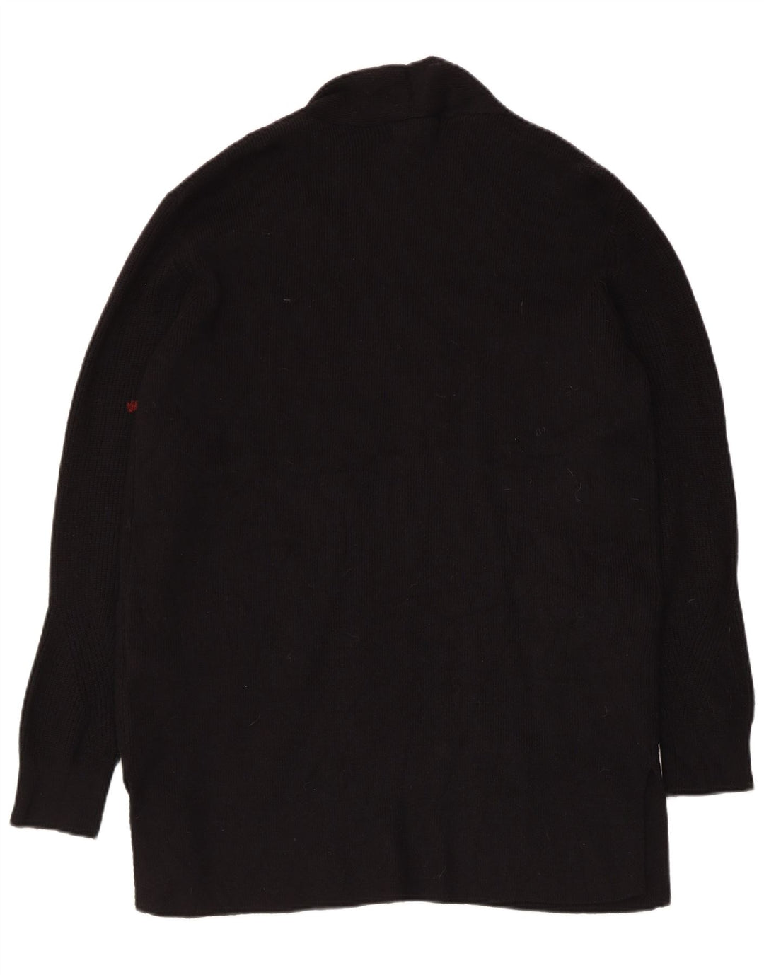 Marks & Spencer Dame Longline Open Cardigan Sweater UK 14 Medium Black