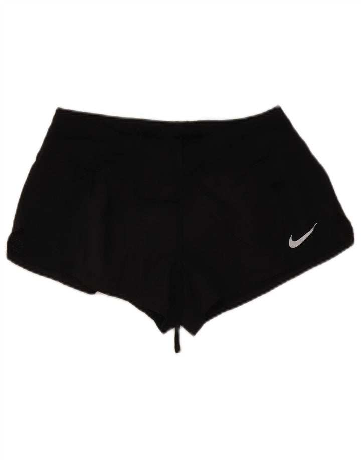 Nike Dame Dri Fit Sport Shorts UK 10 Small Black Polyester