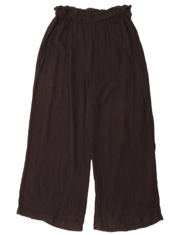 Topshop Dame Petite Wide Leg Casual Bukser Små W27 L29 Sort Bomuld