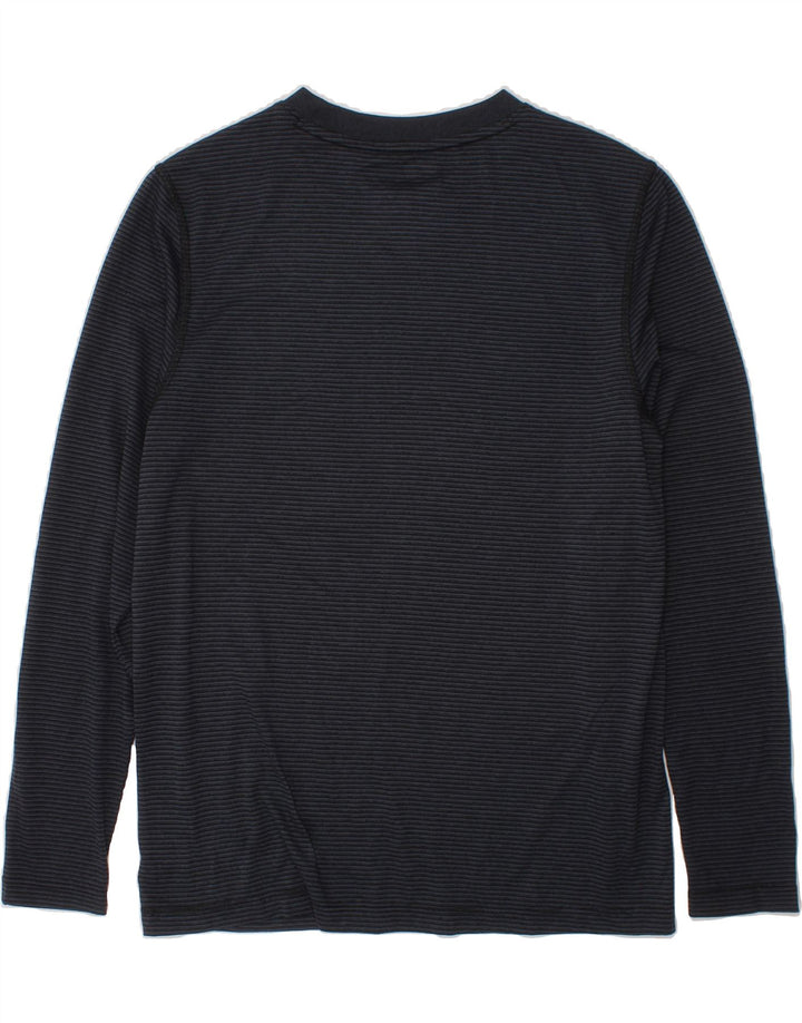 RUSSELL ATHLETIC Boys Top Long Sleeve 10-11 Years Large  Grey Pinstripe Vintage Russell Athletic and Second-Hand Russell Athletic from Messina Hembry 