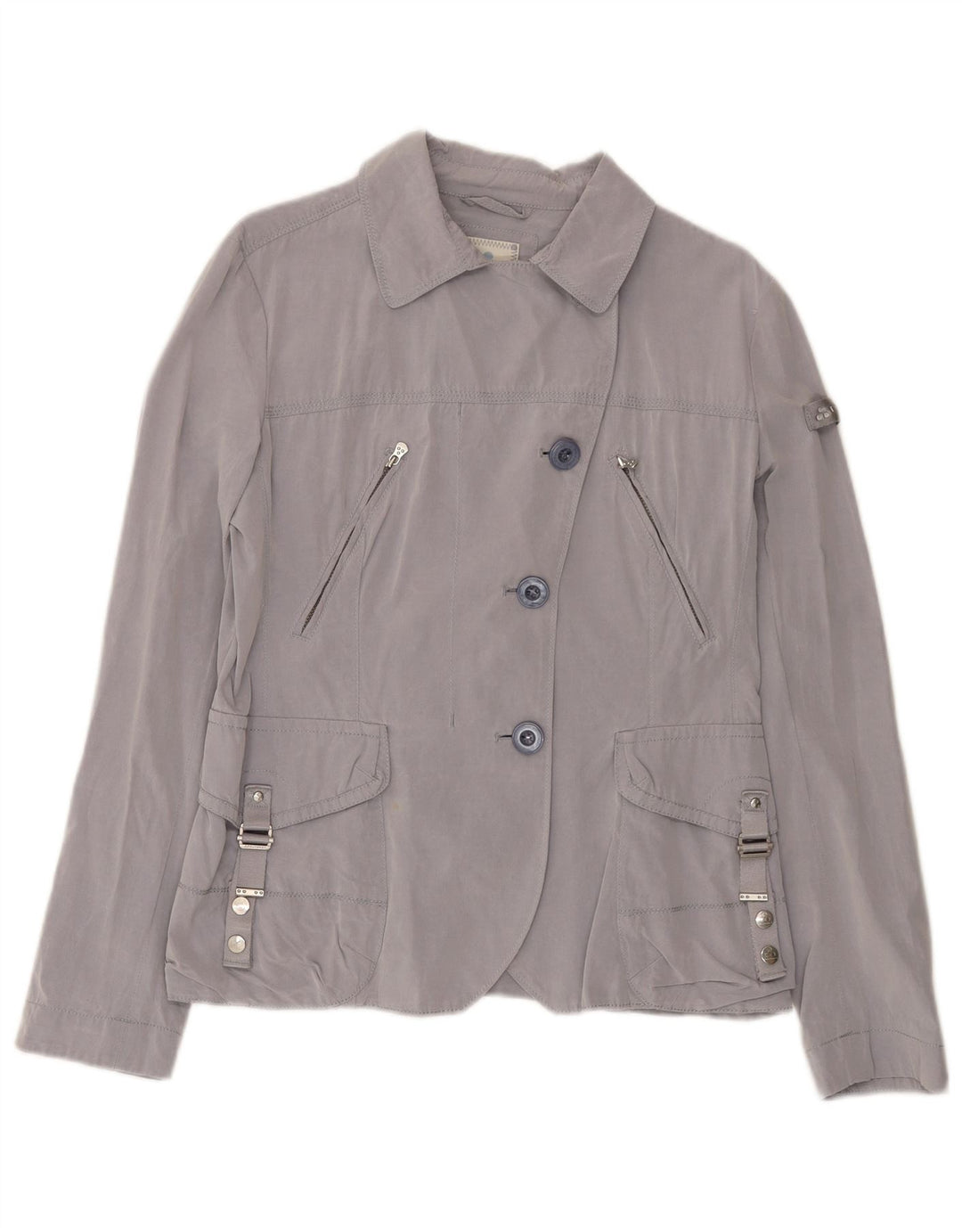 PEUTEREY Kvinder Utility Jacket IT 48 XL Grå Cupro