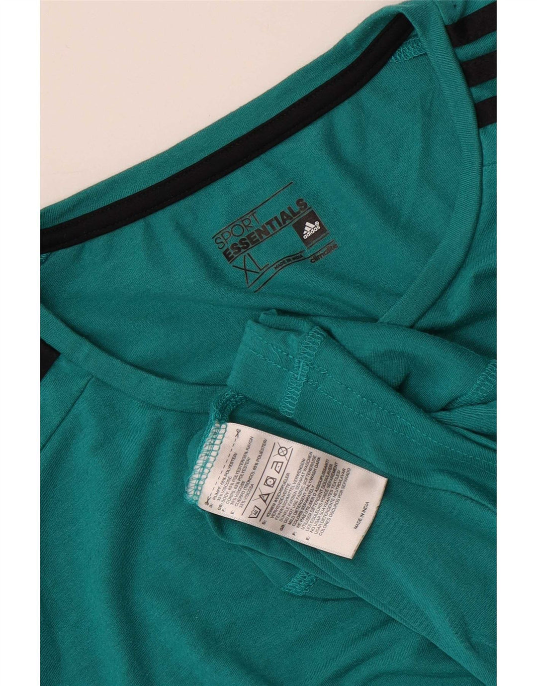 Adidas Herre Climalite T-Shirt Top XL Blå Polyester