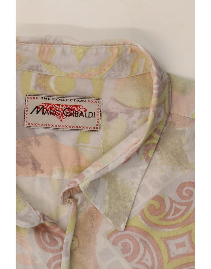 MARC GIBALDI Mens Short Sleeve Shirt XL Beige Paisley Vintage Marc Gibaldi and Second-Hand Marc Gibaldi from Messina Hembry 
