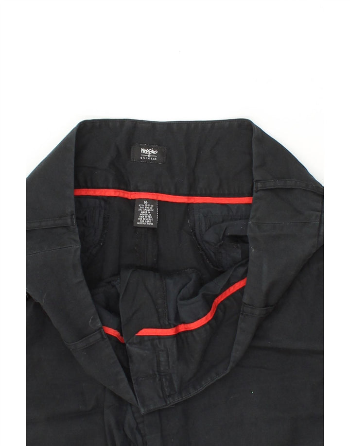 MOSSIMO Womens Stretch Straight Capri Trousers US 16 2XL W34 L22 Black Vintage Mossimo and Second-Hand Mossimo from Messina Hembry 