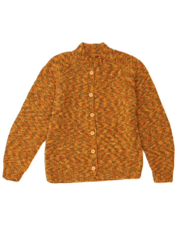 Vintage dame cardigan sweater UK 12 Medium Yellow Flecked