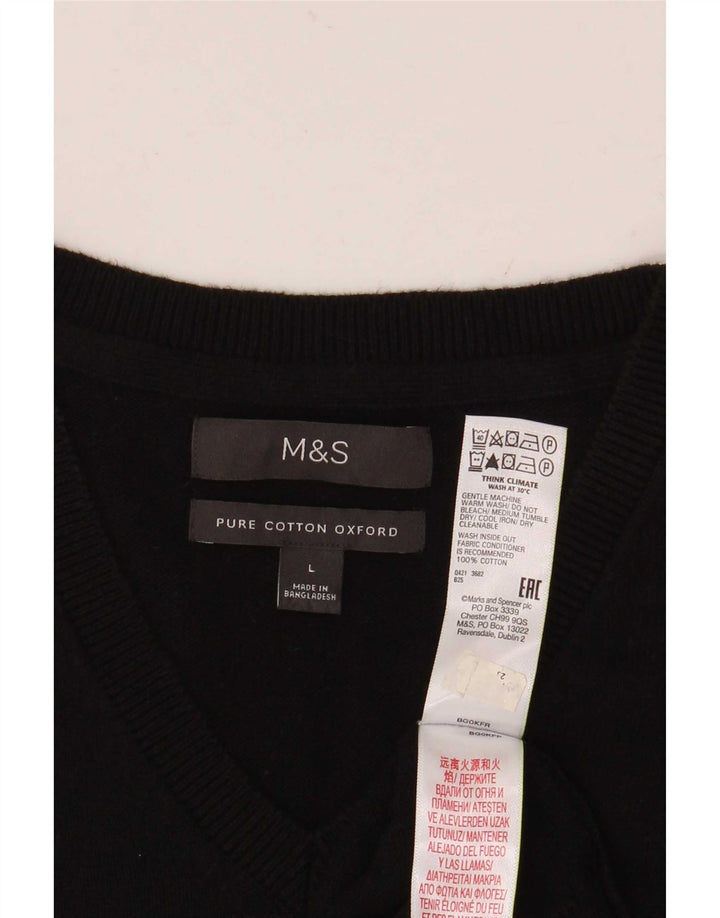 Marks & Spencer Herrevest Tank Top Stor Sort Bomuld