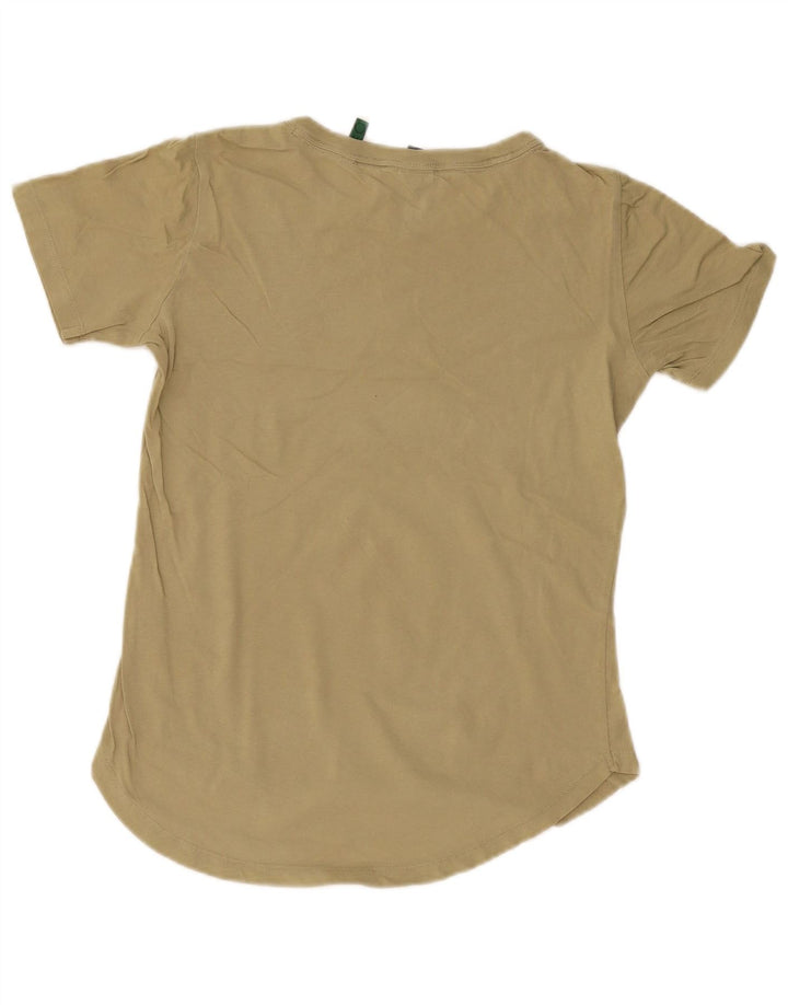 G-STAR Grafisk T-shirt top til kvinder UK 12 Medium Khaki Bomuld