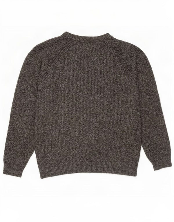 Marks & Spencer Dame Boat Neck Jumper Sweater UK 16 Large Grey Flecked