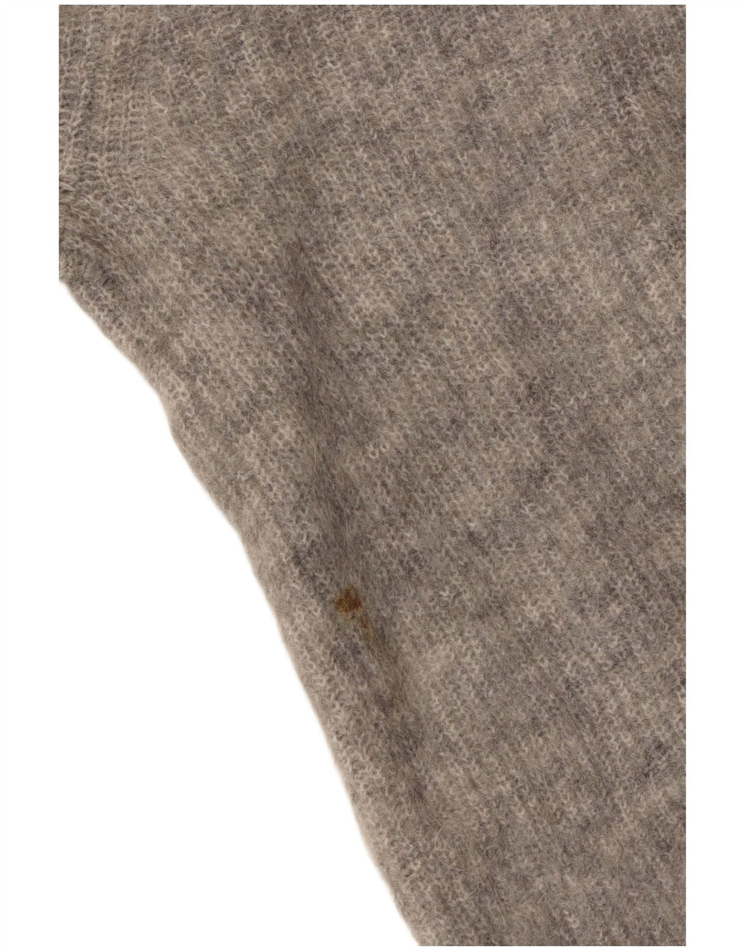 ZARA Womens Crop V-hals sweater UK 14 Medium Grey Flecked