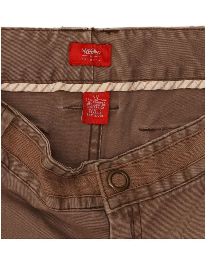 MOSSIMO Dame Bootcut Casual Bukser US 11 Large W32 L31 Brun Bomuld