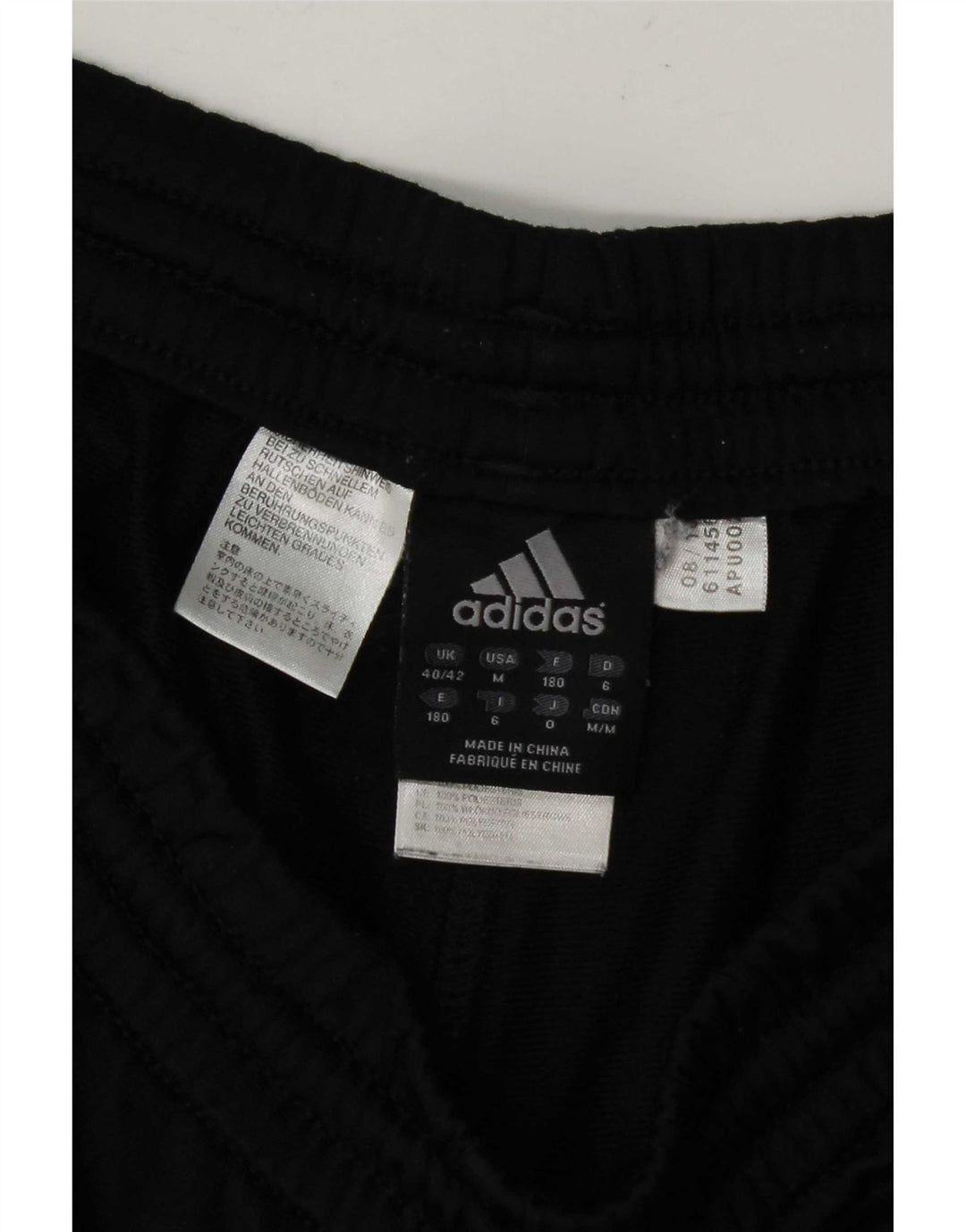 Adidas Træningsdragt til mænd Joggers UK 40/42 Medium Sort Polyester