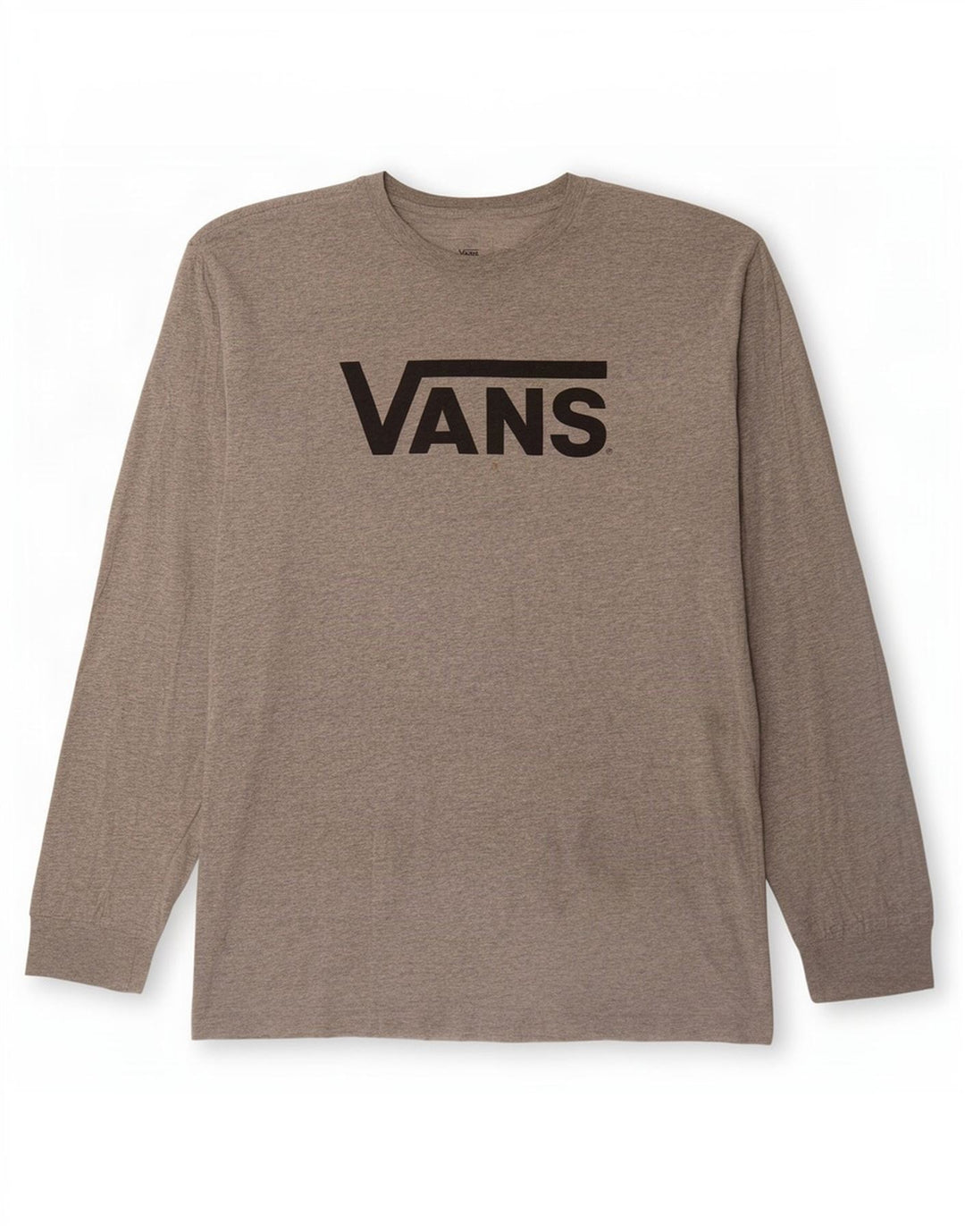 Vans Herre Classic Fit Grafisk Top Langærmet Stor Grå Flecked Bomuld