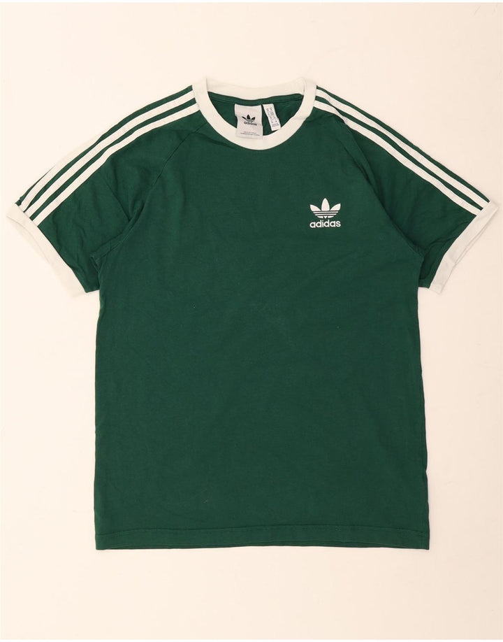 ADIDAS Herre T-Shirt Top Medium Grøn Bomuld