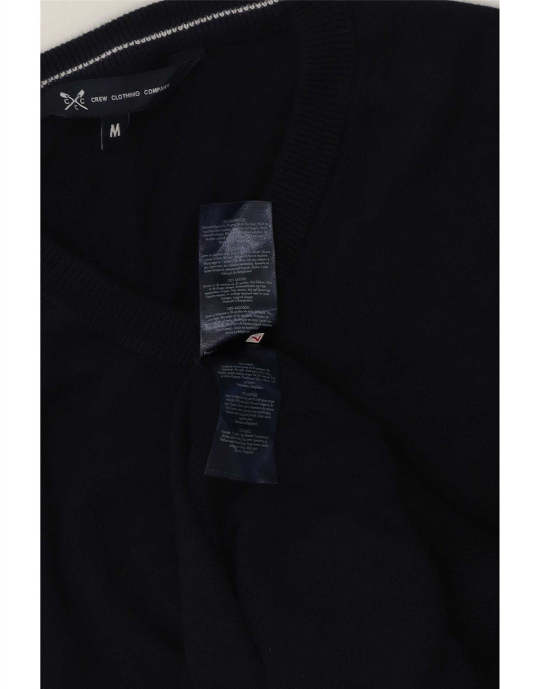 Besætningstøj Herre V-hals sweater Medium marineblå bomuld