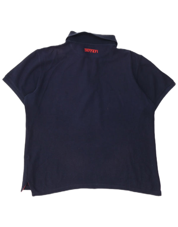 Ferrari herre poloshirt Medium marineblå bomuld