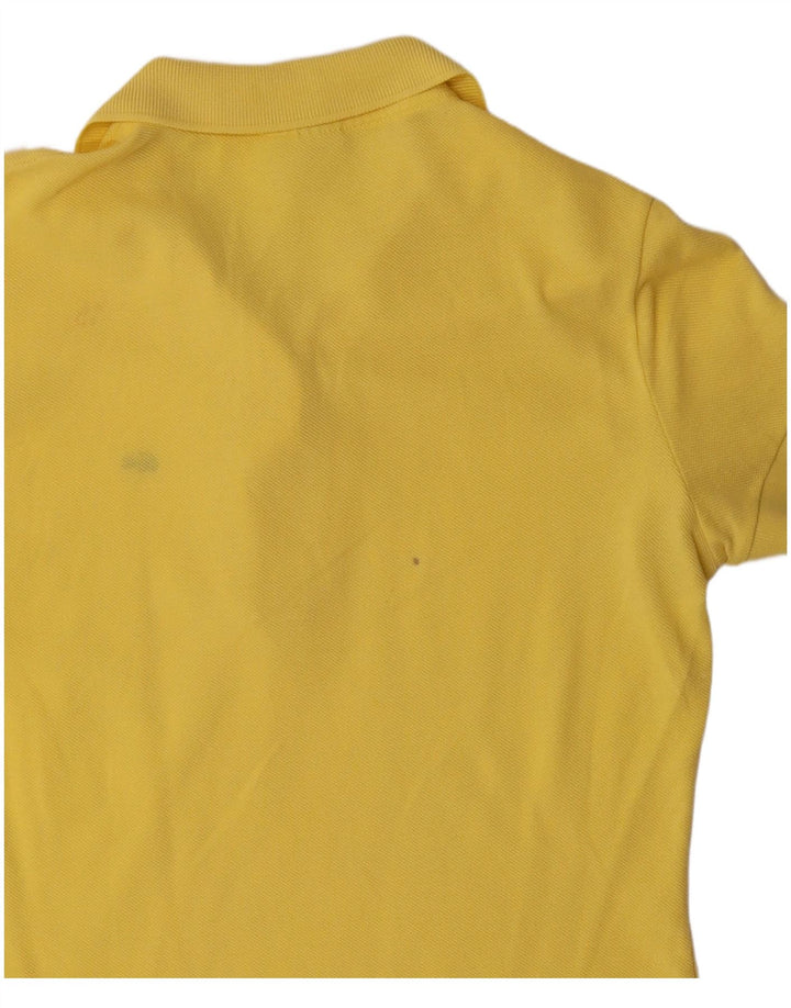 Lacoste Dame Polo Shirt Størrelse 38 Medium Gul Bomuld