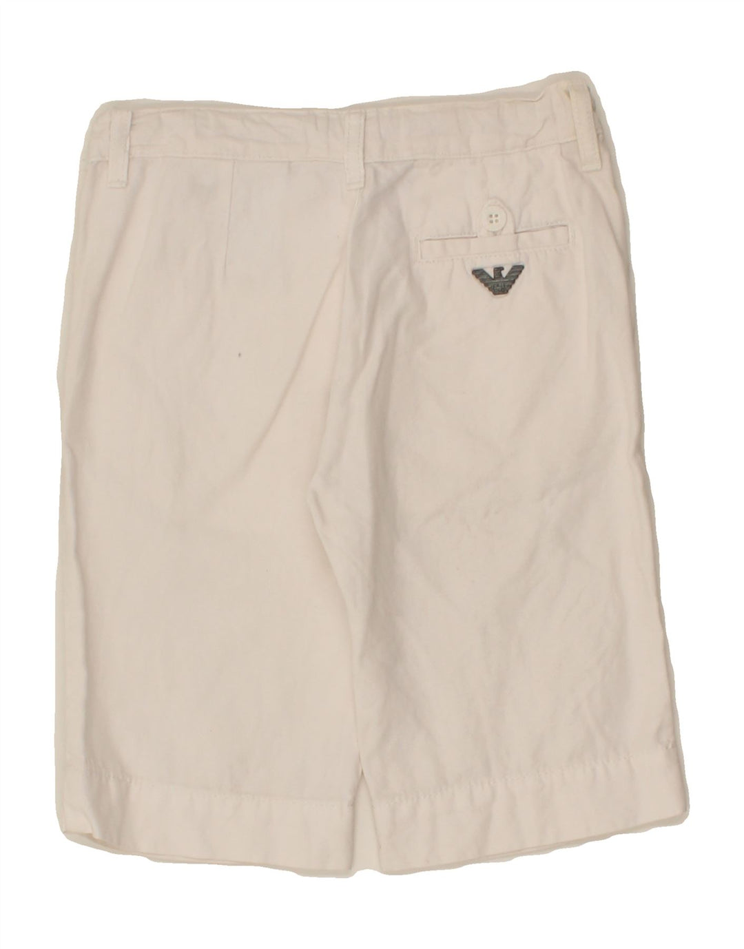 ARMANI Girls Bermuda Shorts 7-8 Years W22  White Cotton Vintage Armani and Second-Hand Armani from Messina Hembry 