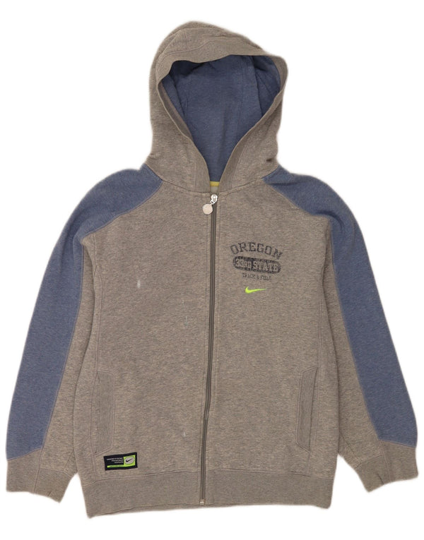 Nike Boys Oregon hættetrøje med lynlås 10-11 år Medium Grå Farveblok