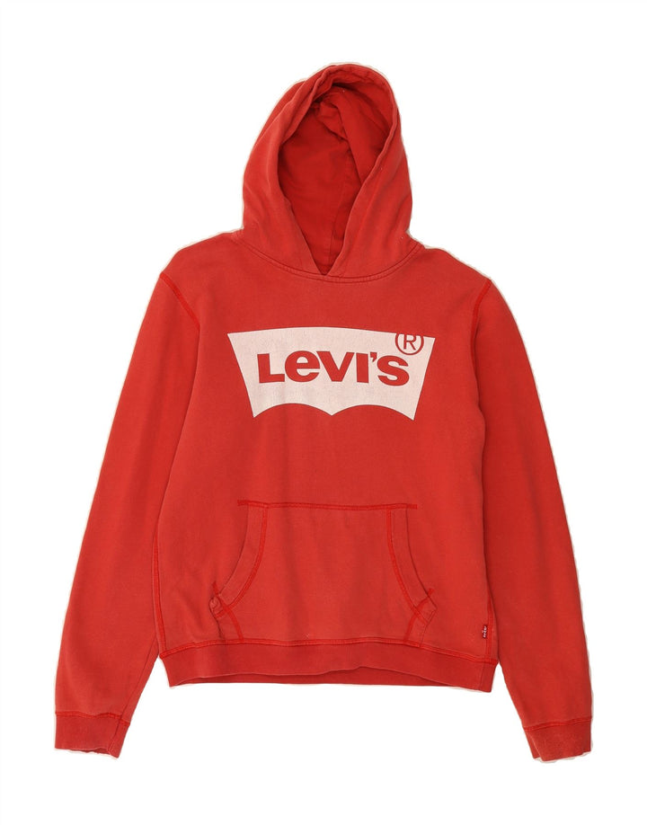 LEVI'S Womens Graphic Hoodie Jumper US 16 2XL Red Vintage Levi's and Second-Hand Levi's from Messina Hembry 