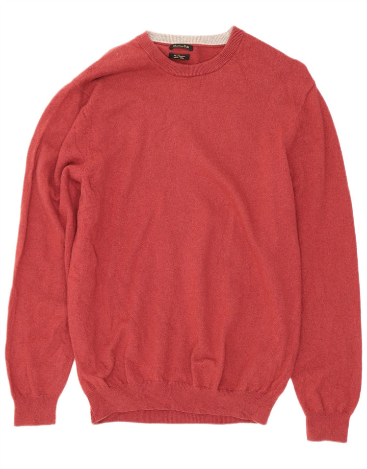 Massimo Dutti Herre Crew Neck Jumper Sweater XL Rød Uld