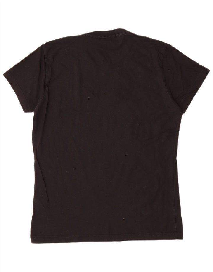 Diesel Herre Grafisk T-Shirt Top Stor Sort Bomuld