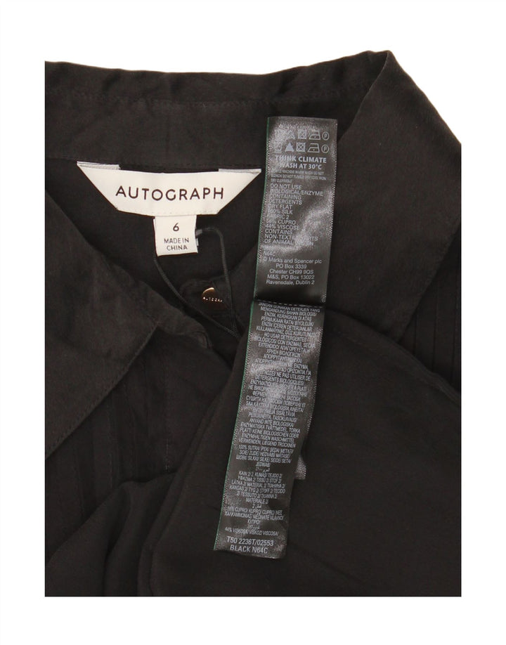 Autograf Kvinder formel skjorte UK 6 XS sort silke
